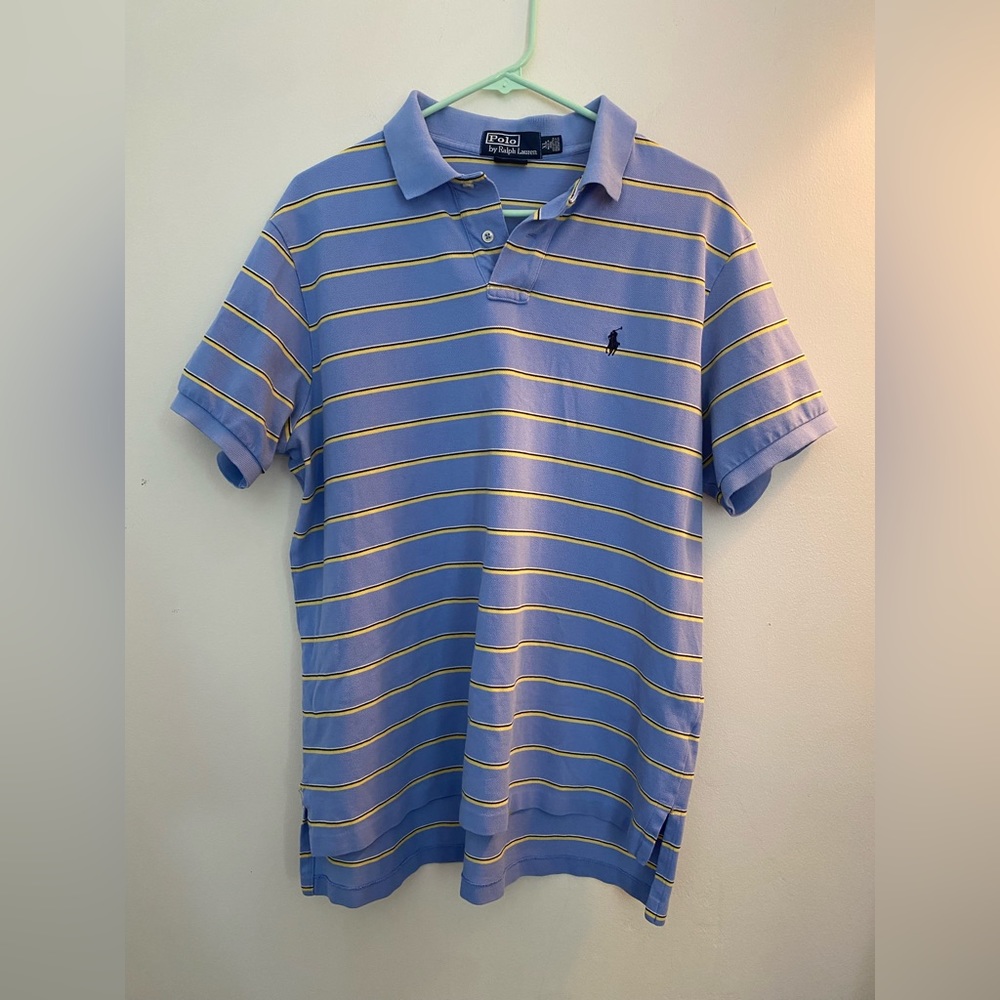 Vintage Polo by Ralph Lauren, Striped Blue, Size XL, Lightly Used.